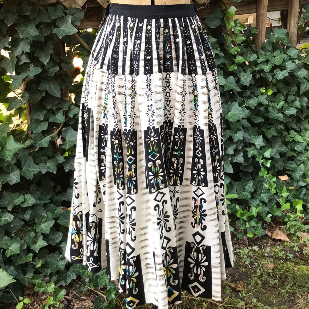 1940’s 🌺Mexican Traditional Cotton Skirt